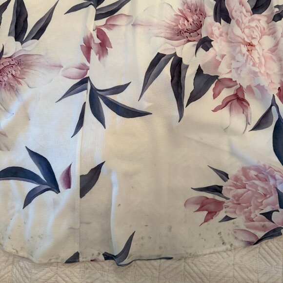 White Floral High-Low Dress, Honey, US S - Picture 7 of 7